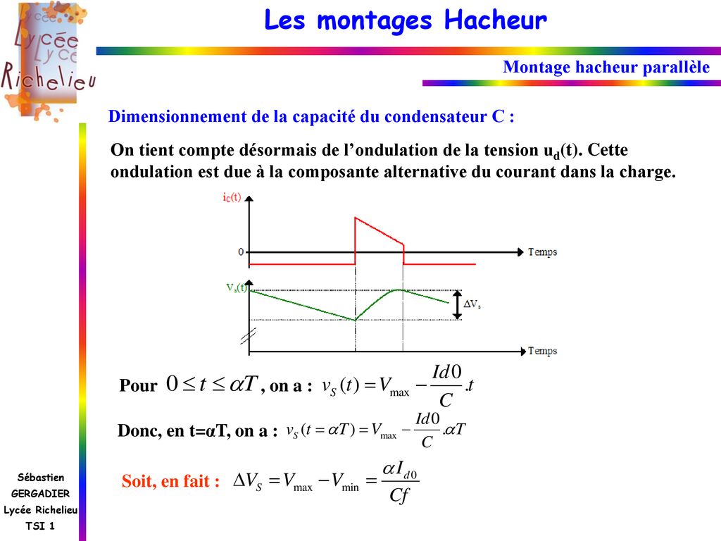 Tudes Des Montages Hacheur Ppt T L Charger